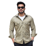 Turtle Green Cotton Printed Hunting Style Shirt - Buy Forest Fashion | Jaipurio